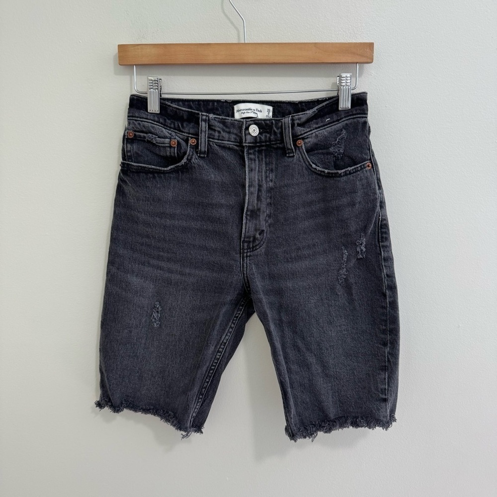 Abercrombie & Fitch High Rise 9" Denim Shorts